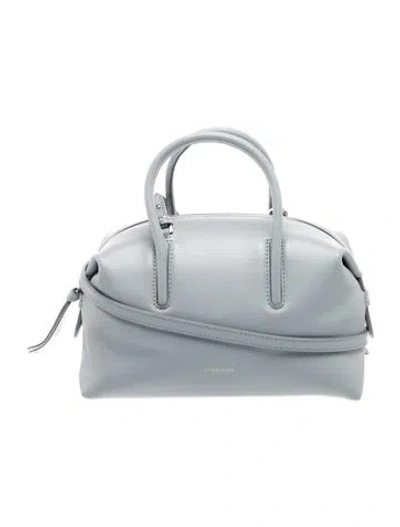 Pre-owned Demellier Leather Top Handle Bag In Blue