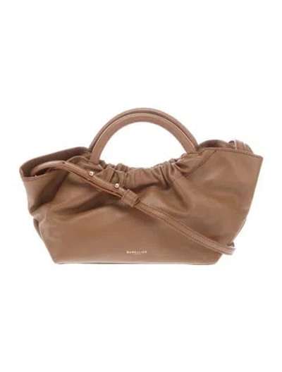 Pre-owned Demellier Leather Top Handle Bag In Brown