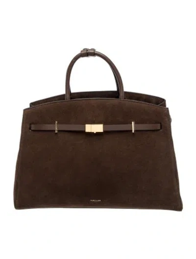 Pre-owned Demellier Leather Top Handle Bag In Brown
