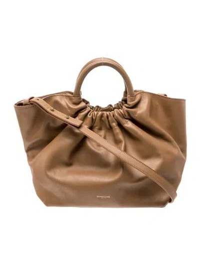 Pre-owned Demellier Leather Top Handle Bag In Brown