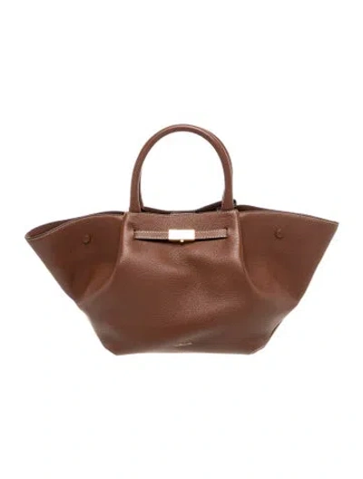 Pre-owned Demellier Leather Top Handle Bag In Brown