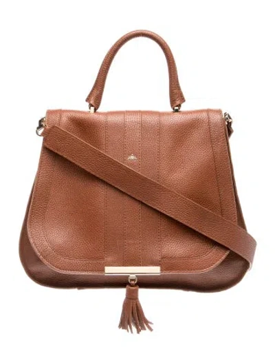 Pre-owned Demellier Leather Top Handle Bag In Brown