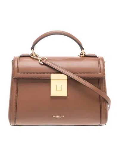 Pre-owned Demellier Leather Top Handle Bag In Brown