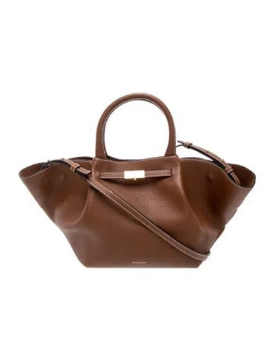 Pre-owned Demellier Leather Top Handle Bag In Brown