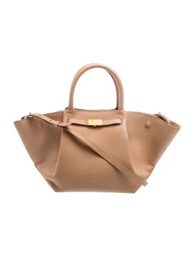 Pre-owned Demellier Leather Top Handle Bag In Brown