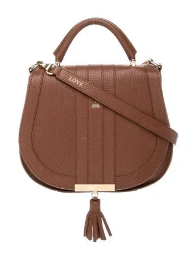 Pre-owned Demellier Leather Top Handle Bag In Brown
