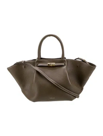 Pre-owned Demellier Leather Top Handle Bag In Green