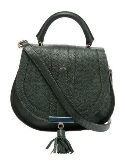 Pre-owned Demellier Leather Top Handle Bag In Green