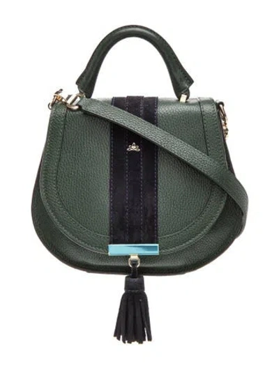 Pre-owned Demellier Leather Top Handle Bag In Green