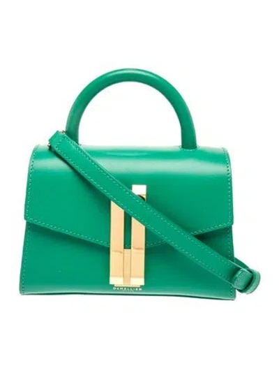 Pre-owned Demellier Leather Top Handle Bag In Green