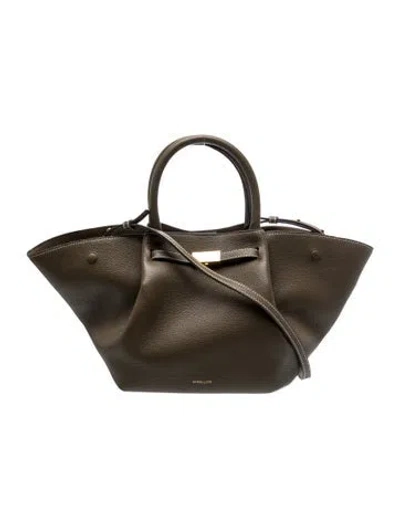 Pre-owned Demellier Leather Top Handle Bag In Green
