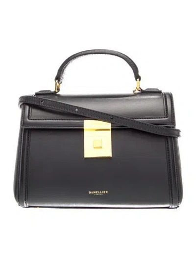 Pre-owned Demellier Leather Top Handle Bag In Grey
