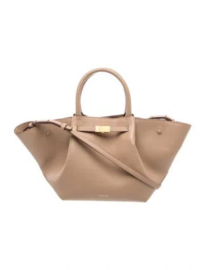 Pre-owned Demellier Leather Top Handle Bag In Neutral