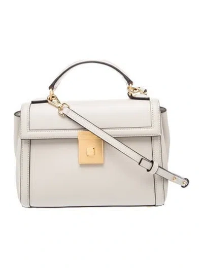 Pre-owned Demellier Leather Top Handle Bag In Neutral