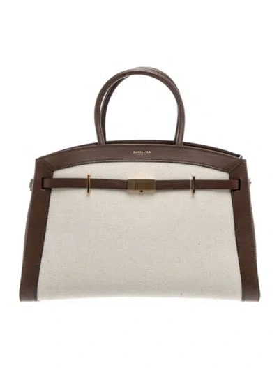 Pre-owned Demellier Leather Top Handle Bag In Neutrals