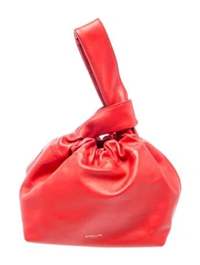 Pre-owned Demellier Leather Top Handle Bag In Red