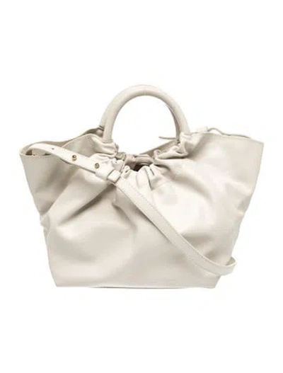 Pre-owned Demellier Leather Top Handle Bag In Yellow