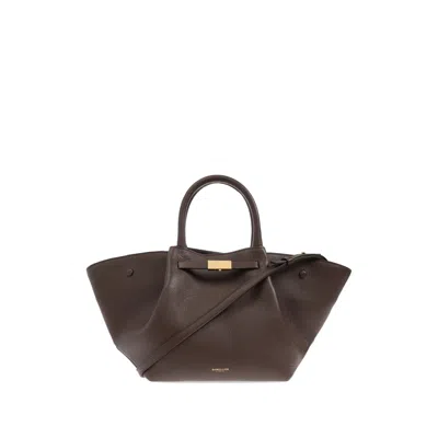 Demellier Leather Tote Bag In Brown