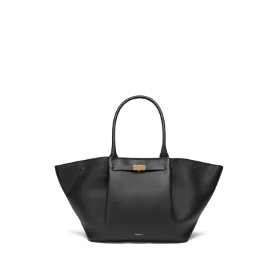 Demellier Leather Tote Bags In Black
