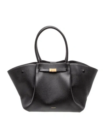 Pre-owned Demellier Leather Tote In Black