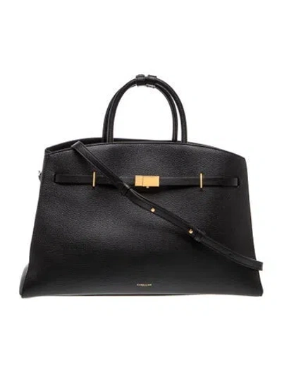 Pre-owned Demellier Leather Tote In Black