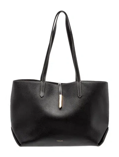 Pre-owned Demellier Leather Tote In Black/grey