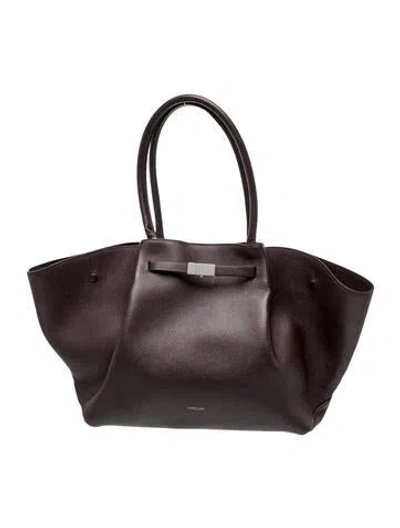 Pre-owned Demellier Leather Tote In Brown