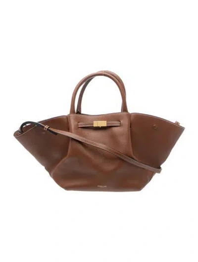 Pre-owned Demellier Leather Tote In Brown