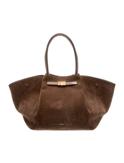 Pre-owned Demellier Leather Tote In Brown