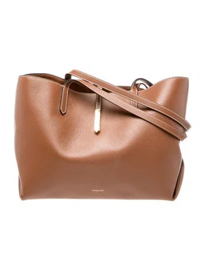 Pre-owned Demellier Leather Tote In Brown