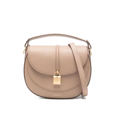 Demellier Lock-accent Saddle Bag In Neutral