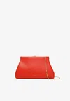 DEMELLIER LONDON CANNES CHAIN LEATHER CLUTCH