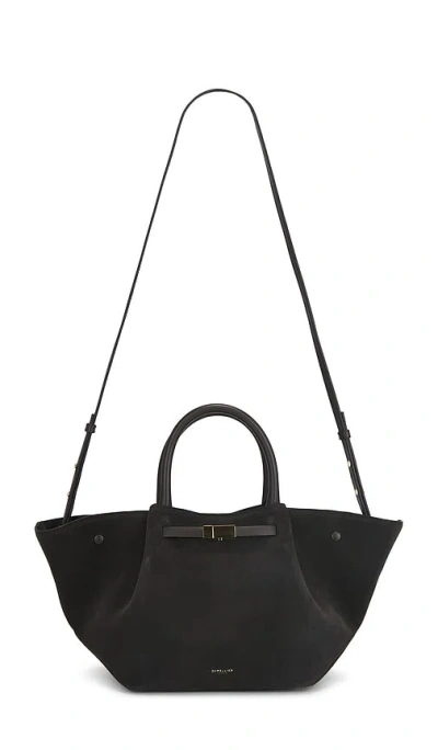 Demellier London Midi New York Bag In Espresso Suede & Espresso Smooth