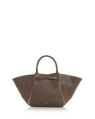 Demellier London Midi New York Leather Tote In Green