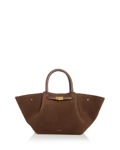 Demellier London Midi New York Leather Tote In Moka