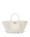 Demellier The Midi New York Tote Bag In Off White/gold