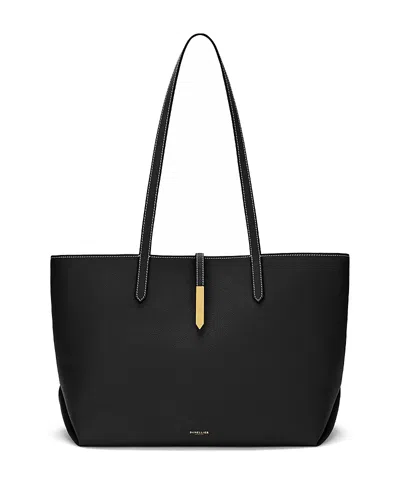 Demellier Tokyo Tote Grain Leather Bag In Black