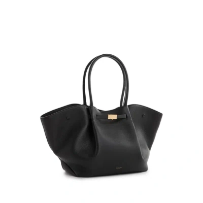 Demellier London New York Grained Leather Handbag In Black