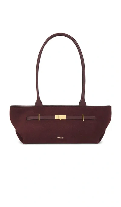 Demellier London New York Shoulder Handbag In Burgundy