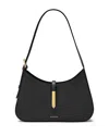Demellier Large Tokyo Smooth Leather Shoulder Bag In Black/gold