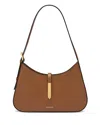Demellier Midi Tokyo Smooth Leather Shoulder Bag In Tan/gold