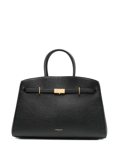 Demellier Medium Hudson Buckle Tote Bag In Black