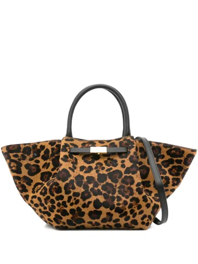 Demellier Mittelgrosser New York Tote Bag In Brown