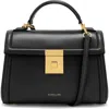 Demellier Medium Paris Leather Top Handle Bag In Black F02