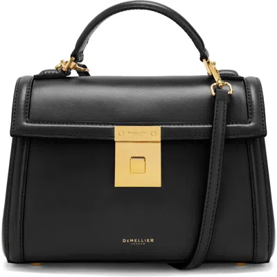 Demellier Medium Paris Leather Top Handle Bag In Black F02