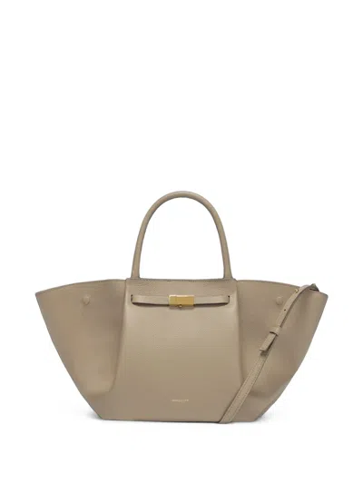 Demellier Medium The New York Leather Clutch Bag In Brown