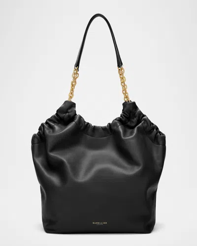 Demellier Miami Leather Shoulder Bag In Black