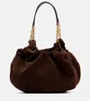 Demellier Schultertasche Miami Medium Aus Veloursleder In Brown