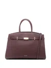 Demellier Midi Hudson Tote Bag In Burgundy