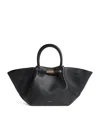 Demellier The New York Grain Leather Tote Bag In Black
